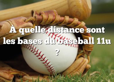 À quelle distance sont les bases du baseball 11u ?